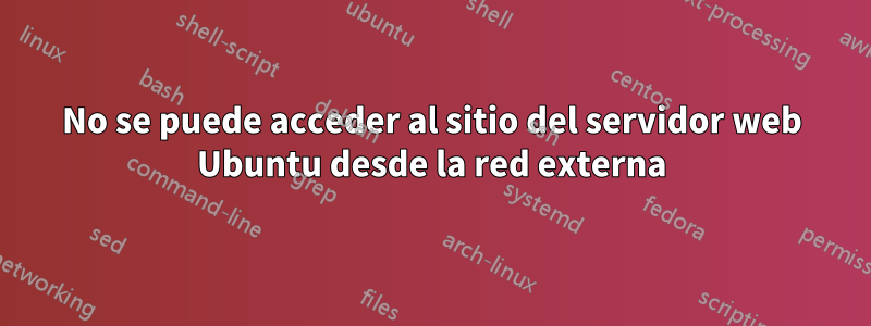 No se puede acceder al sitio del servidor web Ubuntu desde la red externa