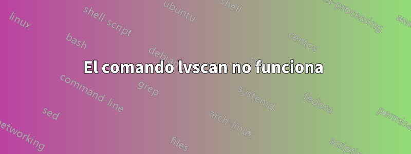 El comando lvscan no funciona