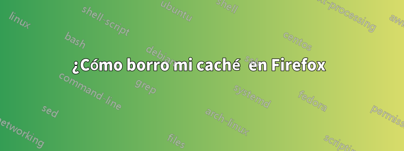 ¿Cómo borro mi caché en Firefox 