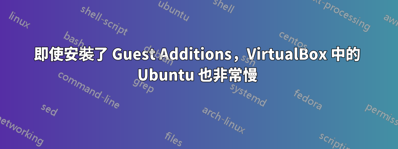 即使安裝了 Guest Additions，VirtualBox 中的 Ubuntu 也非常慢