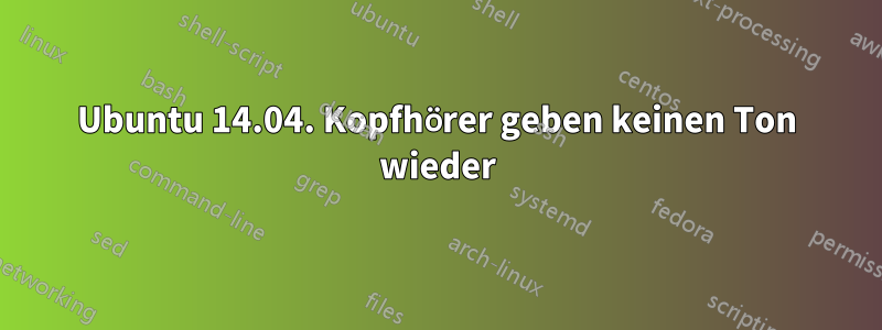 Ubuntu 14.04. Kopfhörer geben keinen Ton wieder