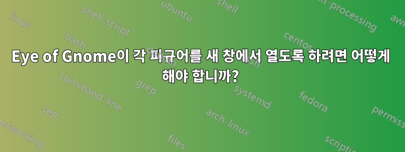 Eye of Gnome이 각 피규어를 새 창에서 열도록 하려면 어떻게 해야 합니까?