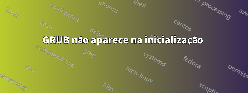 GRUB não aparece na inicialização