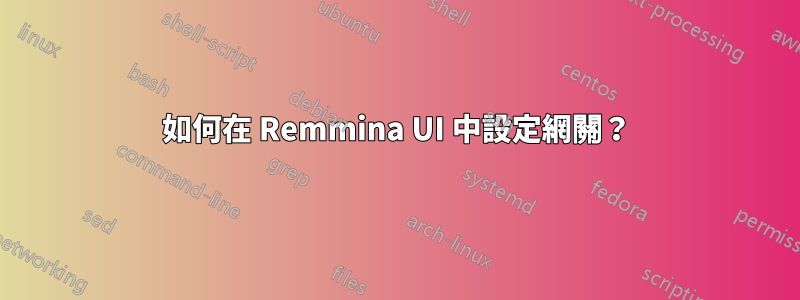 如何在 Remmina UI 中設定網關？