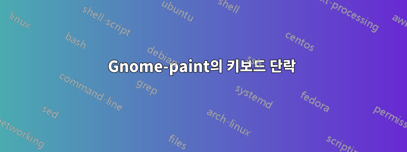 Gnome-paint의 키보드 단락