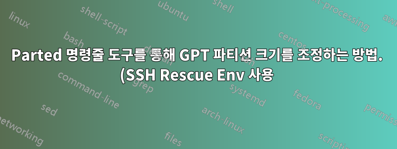 Parted 명령줄 도구를 통해 GPT 파티션 크기를 조정하는 방법. (SSH Rescue Env 사용)
