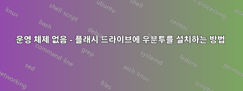 운영 체제 없음 - 플래시 드라이브에 우분투를 설치하는 방법