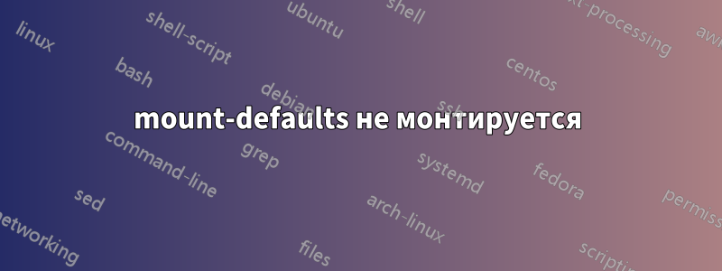 mount-defaults не монтируется