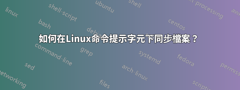 如何在Linux命令提示字元下同步檔案？