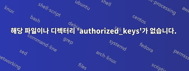 해당 파일이나 디렉터리 'authorized_keys'가 없습니다.