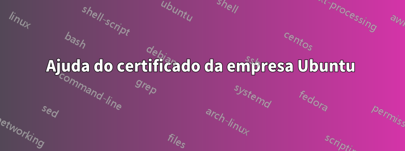 Ajuda do certificado da empresa Ubuntu