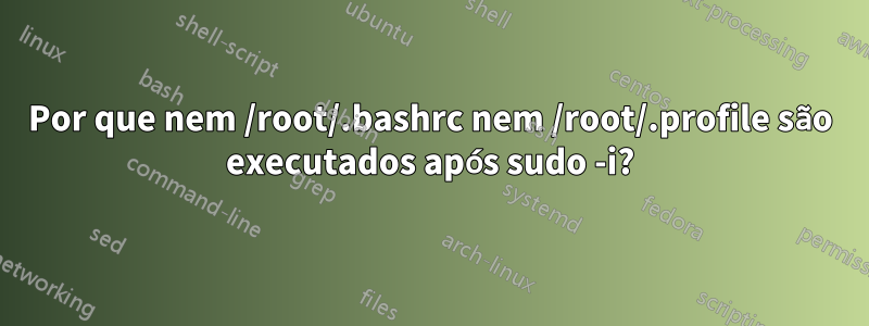 Por que nem /root/.bashrc nem /root/.profile são executados após sudo -i?