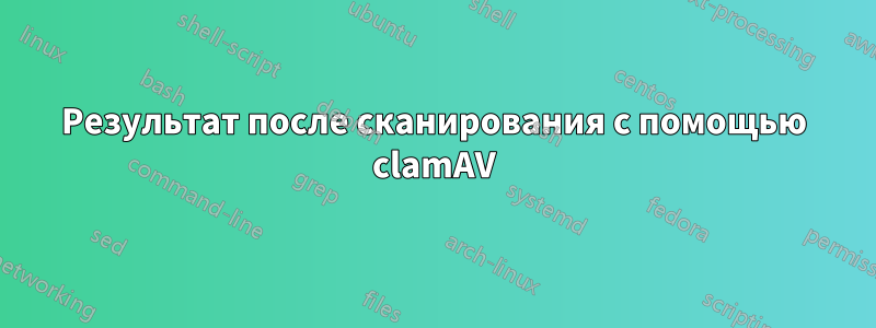 Результат после сканирования с помощью clamAV