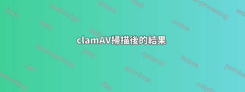 clamAV掃描後的結果