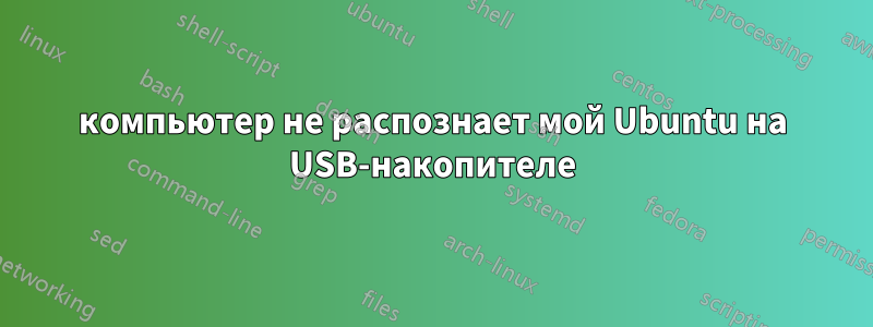 компьютер не распознает мой Ubuntu на USB-накопителе