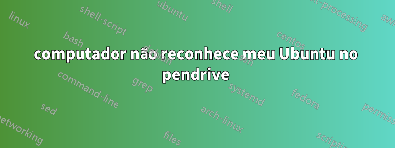 computador não reconhece meu Ubuntu no pendrive