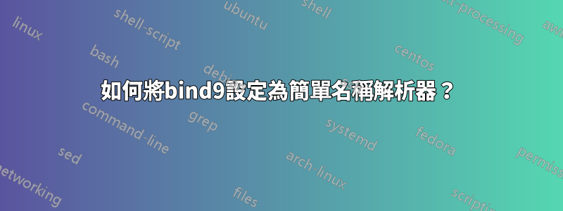 如何將bind9設定為簡單名稱解析器？