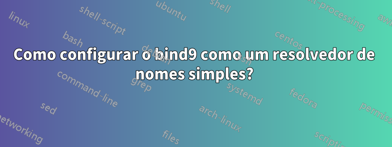 Como configurar o bind9 como um resolvedor de nomes simples?