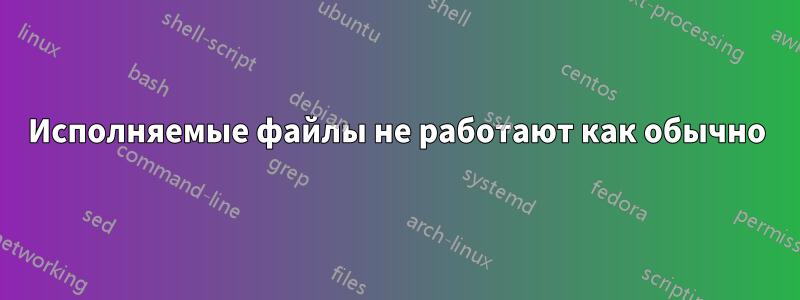 Исполняемые файлы не работают как обычно