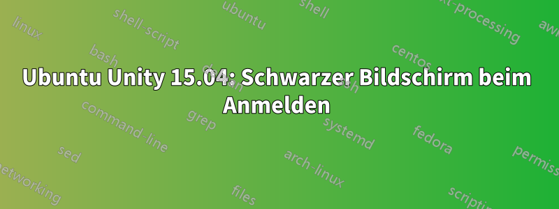 Ubuntu Unity 15.04: Schwarzer Bildschirm beim Anmelden