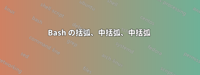 Bash の括弧、中括弧、中括弧