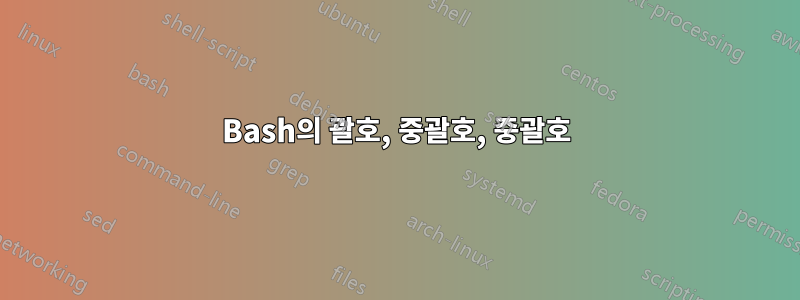 Bash의 괄호, 중괄호, 중괄호