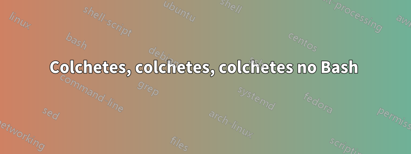 Colchetes, colchetes, colchetes no Bash