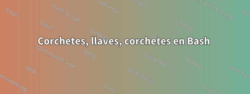 Corchetes, llaves, corchetes en Bash