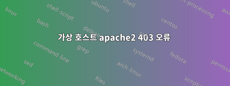 가상 호스트 apache2 403 오류