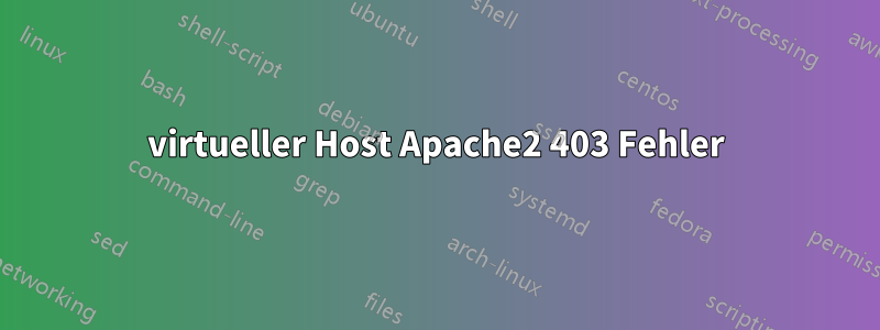 virtueller Host Apache2 403 Fehler