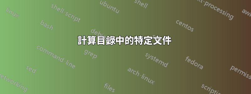 計算目錄中的特定文件