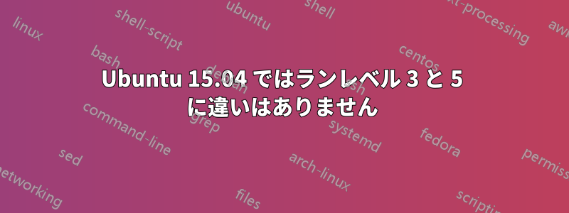 Ubuntu 15.04 ではランレベル 3 と 5 に違いはありません