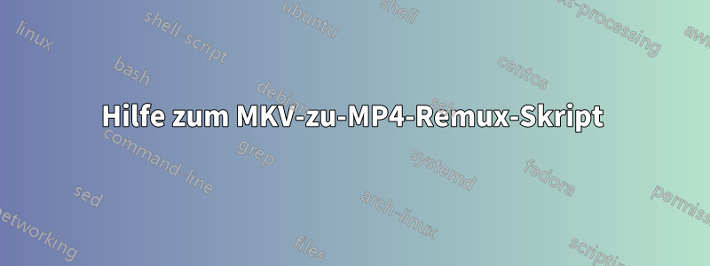 Hilfe zum MKV-zu-MP4-Remux-Skript