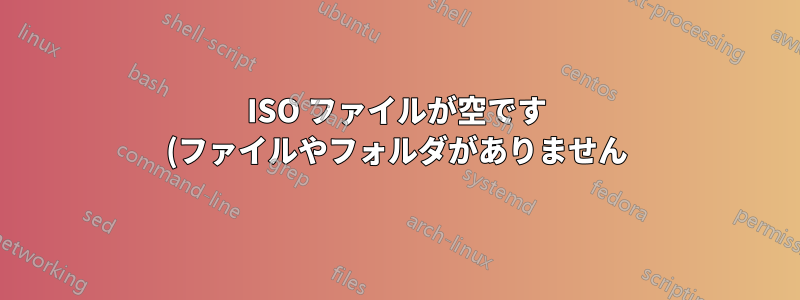 ISO ファイルが空です (ファイルやフォルダがありません)