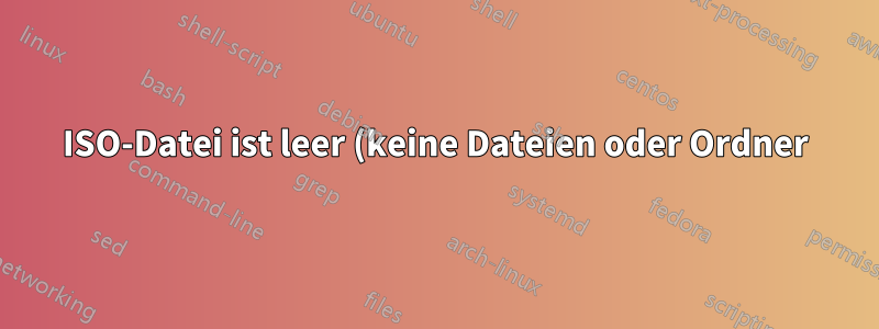 ISO-Datei ist leer (keine Dateien oder Ordner)