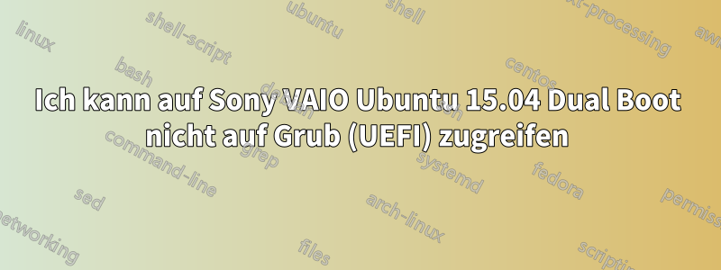 Ich kann auf Sony VAIO Ubuntu 15.04 Dual Boot nicht auf Grub (UEFI) zugreifen