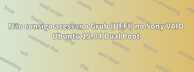 Não consigo acessar o Grub (UEFI) no Sony VAIO Ubuntu 15.04 Dual Boot