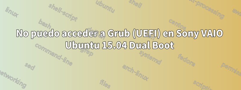 No puedo acceder a Grub (UEFI) en Sony VAIO Ubuntu 15.04 Dual Boot