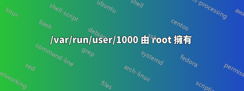 /var/run/user/1000 由 root 擁有