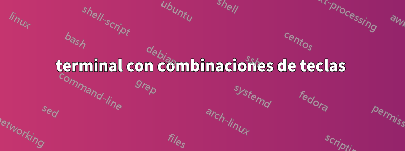 terminal con combinaciones de teclas