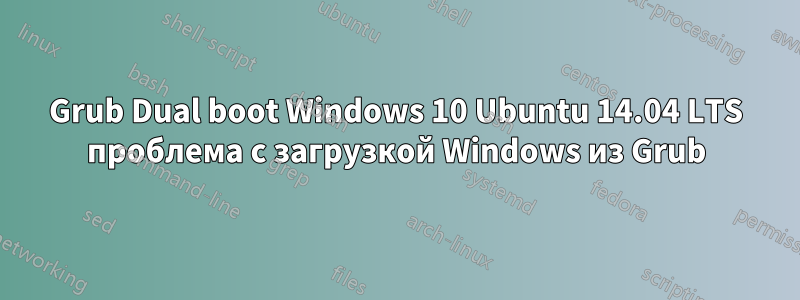 Grub Dual boot Windows 10 Ubuntu 14.04 LTS проблема с загрузкой Windows из Grub