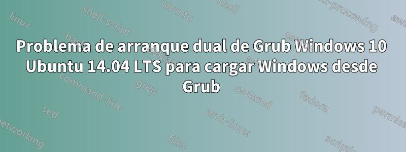 Problema de arranque dual de Grub Windows 10 Ubuntu 14.04 LTS para cargar Windows desde Grub