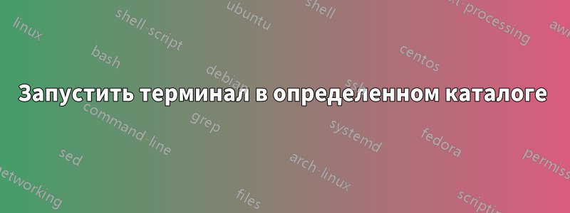 Запустить терминал в определенном каталоге