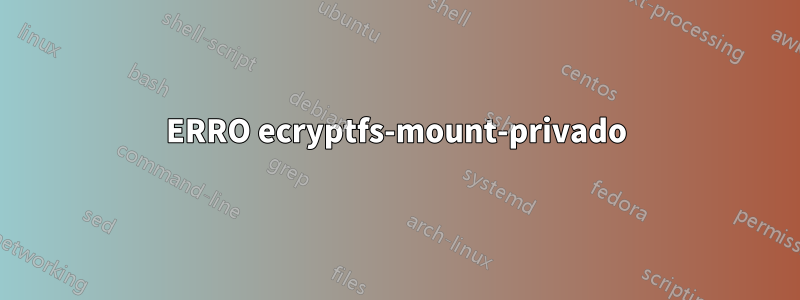 ERRO ecryptfs-mount-privado