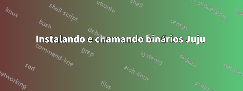 Instalando e chamando binários Juju