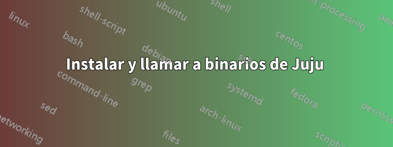 Instalar y llamar a binarios de Juju