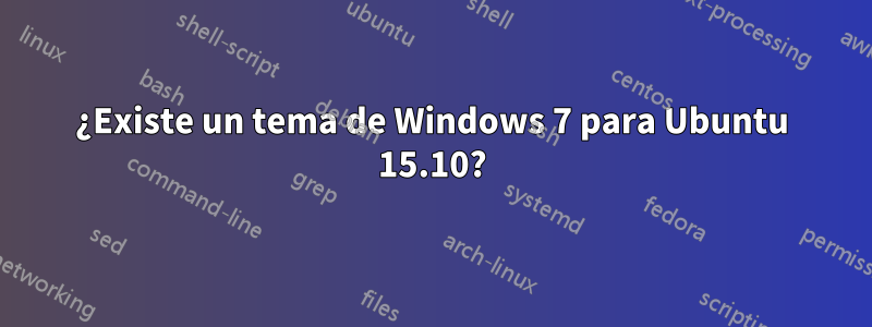 ¿Existe un tema de Windows 7 para Ubuntu 15.10?