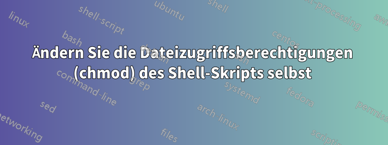 Ändern Sie die Dateizugriffsberechtigungen (chmod) des Shell-Skripts selbst