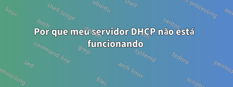 Por que meu servidor DHCP não está funcionando