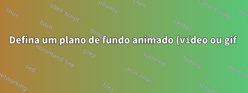 Defina um plano de fundo animado (vídeo ou gif) para a tela de bloqueio no Ubuntu 14.04 LTS